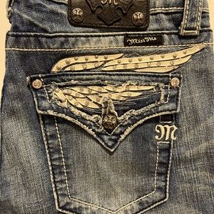 Miss Me Angel Wings Bootcut Jeans Size 30